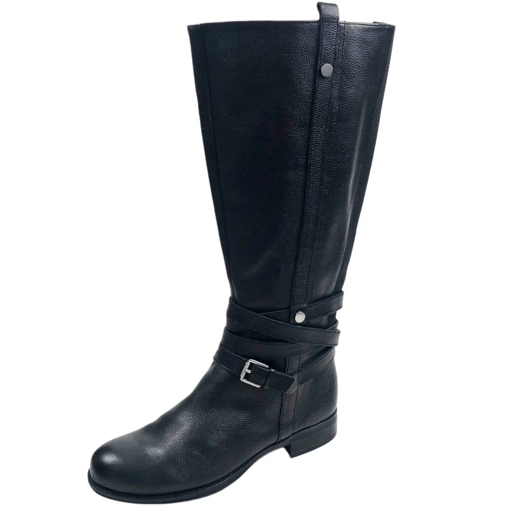 Naturalizer Jango  Black Leather Boots Size 6